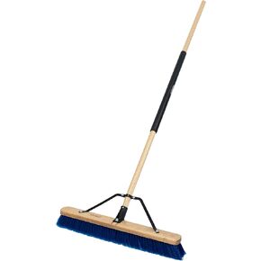 Harper 20201043 24 in. Indoor Smooth-Surface Push Broom with Flagged Bristles, Sand, Saw Dust, Wood Shavings and Pet Hair