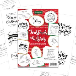 Katy Sue Christmas Wishes, Verses & Greetings Stash for Christmas Card-Making & Crafts (40 US Letter-Sized Sheets in a Pad Containing 130 Wishes) in Kuwait