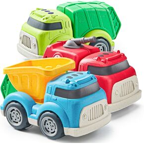 JOYIN 3 Pack Trucks for Toddlers Includes Garbage Truck, Dump Truck and Fire Truck, Truck Car Toys Gift for Boys Kids, Easter Christmas Birthday Gifts for Boys Girls