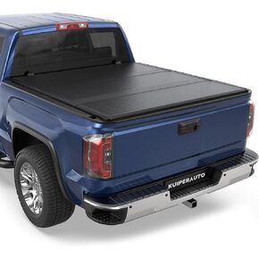 KUIPERAUTO Fiberglass Tri Hard Truck Bed Tonneau Cover Compatible for 2004-2007 Chevrolet Silverado GMC Sierra 1500 2500HD 3500HD (07 Classic) Fleetside 5.8FT Short Bed-69.6 Inch