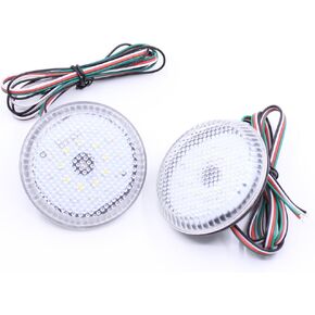 PAISION Clear Lens Rear Bumper Reflector LED Brake Tail Light fog Lamp Compatible with Scion Xb Iq Toyota Sienna Corolla Pathfinder