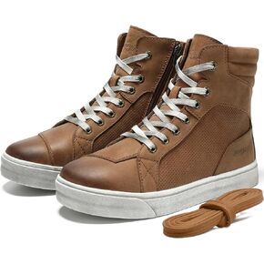 BORLENI Motorcycle Breathable Riding Shoes - Casual Outdoor Street Motorcycle Boots for Men