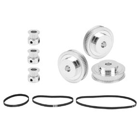2GT Synchronous Wheel 20 Teeth 60 Teeth 8mm Bore Aluminum Timing Pulley with 200mm 280mm 400mm Timing Belt