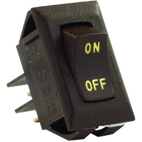 JR Products 12605 Brown SPST Labeled On/Off Switch