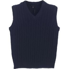 Gioberti Boy's 100% Cotton Soft V-Neck Cable Knit Sweater Vest