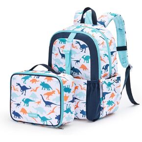 mommore Kids Backpack Set with Lunch Box, Lightweight Preschool Backpack for Girls, Water Resistance Elementary Student Bookbag for Kindergarten or Daycare