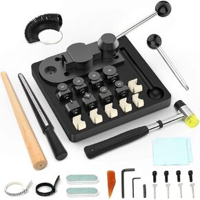 JAZORR Ring Bending Tool, Ring Bender with Nylon Dies Ring Making Tool, Ring Measurement Tool, Multi-Functional Ring Earring Bending Tool Jewelry Making Tool
