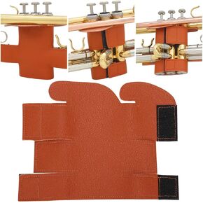 Trumpet Covers Trumpet Valve Guard, Professional Protective Scratching Cover Trumpet Leather Cover Leather Valve Guard Trumpet Accessories Protec Trumpet Case Trumpet Valve Cover (Brown)