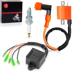 CDI BOX and Ignition Coil Spark Plug Compatible with Yamaha Blaster 200 YFS200 1997 1998 1999 2000 2001