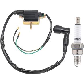 Bynor 50cc 70cc 90cc 110cc 125cc Ignition Coil & Spark Plug For Coolster ATV-3050B 3050B Kids 4 Quad Four Wheeler Roketa taotao Baja Kazuma Meerkat Quad ATV Dirt Pocket Bike