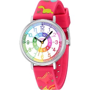 Time Teacher Kids Watch for Children Girls Boys,3D Cartoon Waterproof Analog Watches for Girls Ages 3-12,Toddler First Watch,Educational Teaching Kids Watch Gifts with Easy to Read Dial