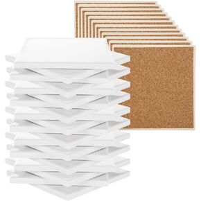 25 Set Ceramic Tile for Crafts Coasters, 4"x4" Sublimation Ceramic Coasters with Cork Backing Pads, Ready-to-Paint Ceramic Tile for Painting, Alcohol Ink, Acrylic Pouring and DIY (White)