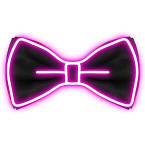 Hercicy Light up Bow Tie for Men LED Neon Bowtie Funny Ties Kids Boys Girls Women Glow in the Dark Party Costume