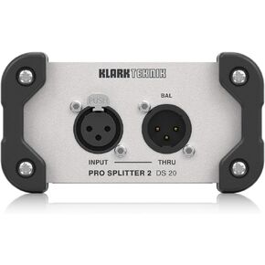 Klark Teknik PRO SPLITTER 2 DS 20 Passive 1-In/2-Out Signal Splitter with Midas Transformer and Extended Dynamic Range