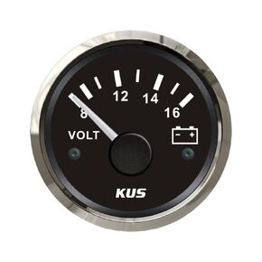KUS Waterproof Voltmeter Voltage Gauge 12V/8-16V 52MM(2") with Backlight