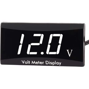 [Upgraded Version]Kinstecks Motorcycle Voltmeter DC 12V Digital Voltmeter Gauge LED Display Voltage Meter for Motorcycle Car Battery Voltage Monitor-Blue