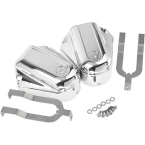HCmotorku Motorcycle Rear Axle Nut Covers Cap Fit for Harley Softail Slim FLS Deluxe FLSTN FXSTB 2008-2017 Chrome