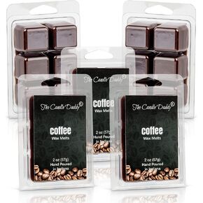 The Candle Daddy Coffee- Maximum Scent Wax Cubes/Melts- 5 Packs -10 Ounces Total- 30 Cubes