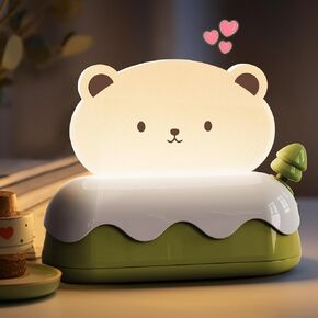 L LOHAS LED Cute Toaster Night Lights for Kids, Kawaii Stuff Bread Desk Lamp with Smile Face, Rechargeable Desk Decor for Bedroom, Besides, Dinning, Nursery Night Light for Kids, Boys, Girls, Gifts