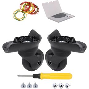 Bstinay W187 2PCS 360 Degree Swivel Luggage Replacement Wheels w/Screwdriver Travel DIY Kits
