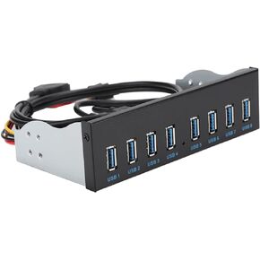 SUNGOOYUE Front Panel Optical Drive Panel USB3.0 19 Pin 8 Port Hub, 8 Ports Hub Optical Drive Extension Front Panel Adapter for PC Computer