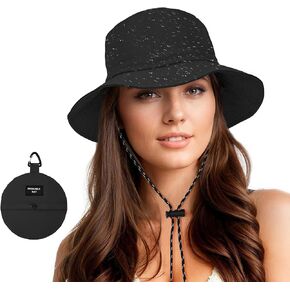 Zando Waterproof Bucket Hat for Woman Men Rain Hat UPF 50+ Sun Hats for Women Packable Outdoor Hiking Safari Fishing Hat