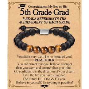 Graduation Gifts for Him Boys Men 2024 High School/Kindergarten/Preschool/ 5th 6th 8th Grade/College/Master Degree/Middle School Graduation Gifts Bracelet for Son Grandson Nephew Boyfriend Friend