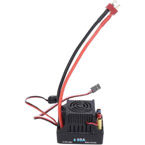 VBESTLIFE 80A Brushless ESC, RC 80A Brushless Waterproof ESC Electronic Speed Controller for 1/8 RC Car Upgrade Parts