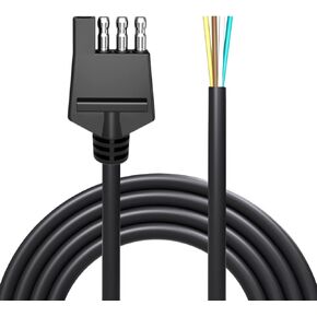 Goupchn 4-Way Trailer Wiring Harness 18AWG 6.56ft 4-Pin Trailer Connector to 4 Flat Trailer Wire Extension Cable