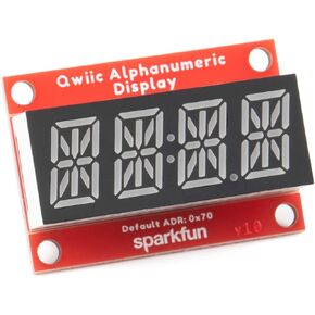 SparkFun Qwiic Alphanumeric Display - Red - 14-Segment Alphanumeric Display No Soldering Required 128 Patterns Maximum Display Segment Numbers 2X Wall mounting Points in Saudi Arabia