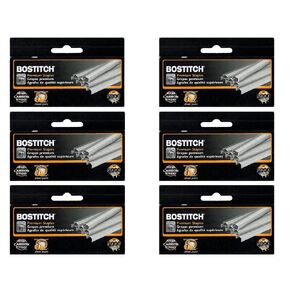 Value Pack of 6 Boxes Stanley Bostitch B8 Powercrown Premium 1/4" Staples (Stcrp21151/4) (3-Pack)