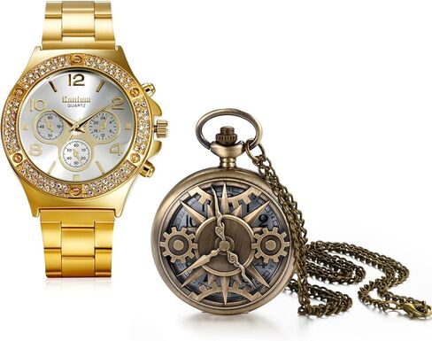 ساعة اليد لانكاردو الذهبية ساعة الجيب Steampunk in Kuwait