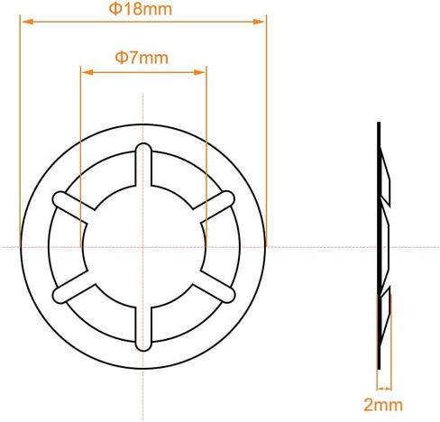 uxcell M6 Star Locking Washer 5.4mm I.D. 14mm O.D. Internal Tooth Lock Washers Push-On Locking Speed Clip 65Mn Black Oxide Finish 20pcs in Kuwait