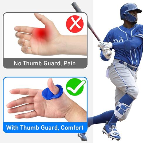 TOBWOLF 2PCS Hitter Thumb Guard Baseball, Baseball & Softball Thumb Guard Bat Trainer, Batters Training Aid for Pitchers Practice, Hitting Aid Knuckle Aligner and Swing Trainer Reduce Bat Sting in Saudi Arabia
