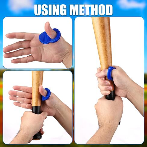 TOBWOLF 2PCS Hitter Thumb Guard Baseball, Baseball & Softball Thumb Guard Bat Trainer, Batters Training Aid for Pitchers Practice, Hitting Aid Knuckle Aligner and Swing Trainer Reduce Bat Sting in Saudi Arabia