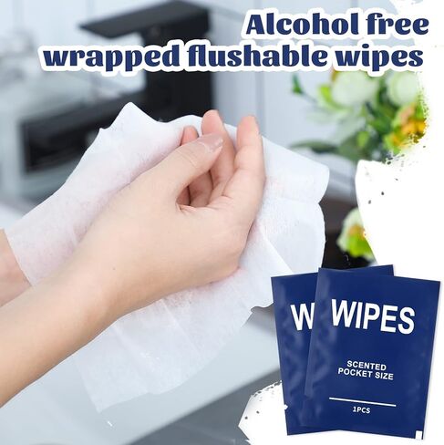 500 قطعة من لوبير، مناديل مبللة ملفوفة بشكل فردي وقابلة للتنظيف، مناديل غير معطرة، مناديل مبللة للسفر، مناديل مبللة بالصبار للنساء والرجال والبالغين، الجسم، تنظيف الوجه واليد، الحمام، الاستخدام اليومي in Kuwait