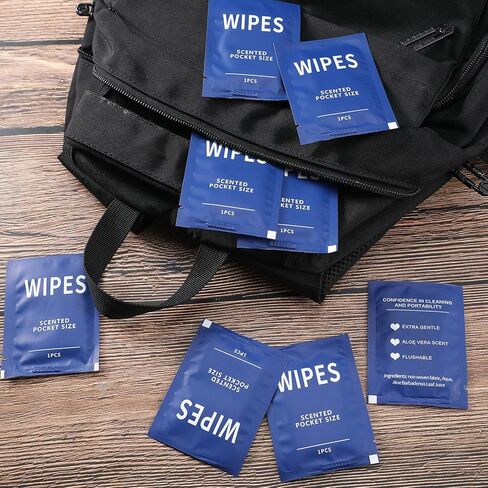 500 قطعة من لوبير، مناديل مبللة ملفوفة بشكل فردي وقابلة للتنظيف، مناديل غير معطرة، مناديل مبللة للسفر، مناديل مبللة بالصبار للنساء والرجال والبالغين، الجسم، تنظيف الوجه واليد، الحمام، الاستخدام اليومي in Kuwait