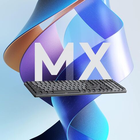 Logitech MX Mechanical Mini Wireless Illuminated Keyboard, Clicky Switches, Backlit, Bluetooth, USB-C, macOS, Windows, Linux, iOS, Android, Metal (Renewed) in Saudi Arabia
