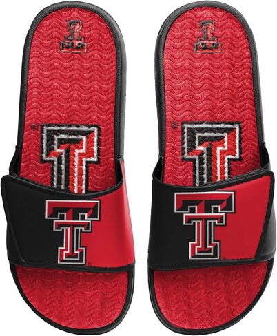 FOCO Texas Tech Red Raiders NCAA Mens Colorblock Big Logo Gel Slides - L in Saudi Arabia
