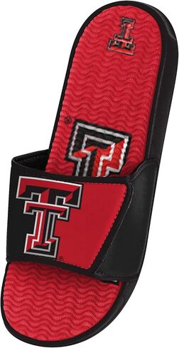 FOCO Texas Tech Red Raiders NCAA Mens Colorblock Big Logo Gel Slides - L in Saudi Arabia