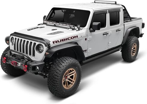 Auto Ventshade [AVS] Outside Mount Ventvisor / Rain Guards | Fits 2020 - 2024 Jeep Gladiator, 2018 - 2024 Jeep Wrangler JL (4-door)- Smoke, 4 pcs. | 94183 in Saudi Arabia