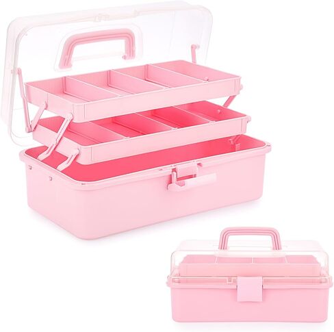 BTSKY 3-Layer Plastic Dividing Storage Box Craft Organizer and Storage in Kuwait