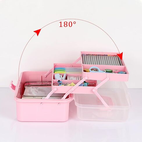 BTSKY 3-Layer Plastic Dividing Storage Box Craft Organizer and Storage in Kuwait