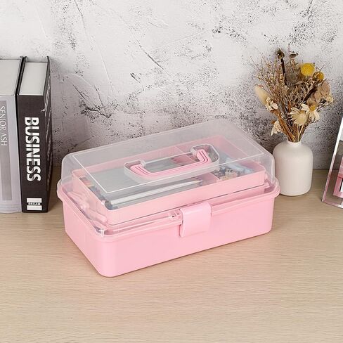 BTSKY 3-Layer Plastic Dividing Storage Box Craft Organizer and Storage in Kuwait