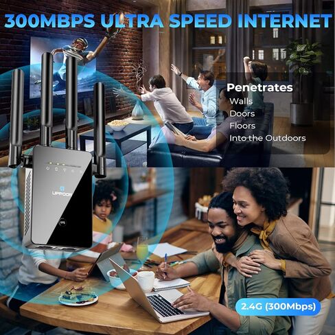 2024 WiFi Extender Signal Booster, 4X Faster Longest Range Internet Booster Up to 9980 Sq.Ft for Home, Wireless Repeater with Ethernet Port, Easy Setup, Wide Compatibility with Network Devices in Kuwait