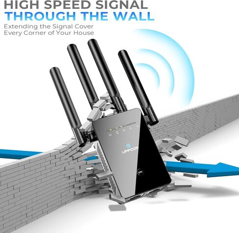 2024 WiFi Extender Signal Booster, 4X Faster Longest Range Internet Booster Up to 9980 Sq.Ft for Home, Wireless Repeater with Ethernet Port, Easy Setup, Wide Compatibility with Network Devices in Kuwait