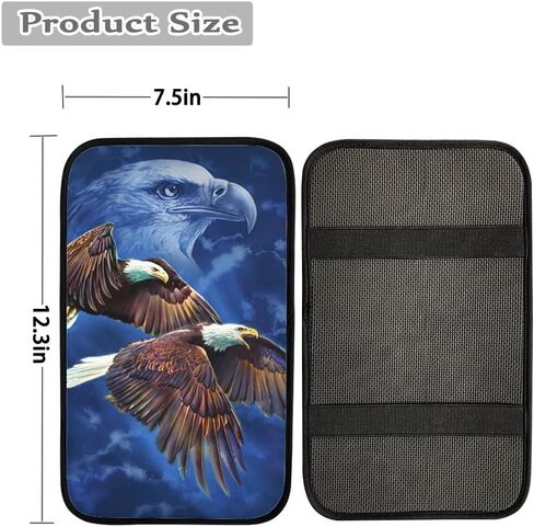 TOADDMOS Bald Eagle Car Seat Covers Full Set 8pc Front and Rear Bench Seat Covers Universal Fit for Most Cars,Sedans,Trucks or Vans with Steering Wheel Cover Seat Belt Cover,Auto Center Console Pad in Saudi Arabia