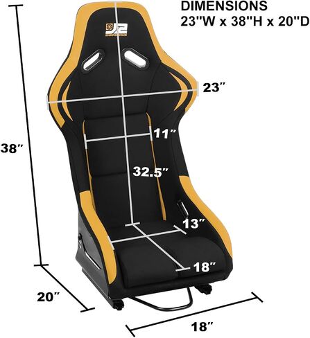 ‎J2 Engineering J2-RS-001-BL Pair of Universal Fixed Position Bucket Racing Seat w/Side Mount Brackets & Sliders for 4 or 5 point Harness, Black/Blue in Saudi Arabia