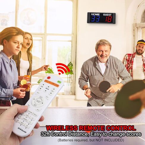 PATIKIL Digital Scoreboard Score Keeper 1.5" Portable Tabletop Electronic Scoreboard with Remote Scoreboard for Basketball Table Tennis Sports Indoor Games in Saudi Arabia