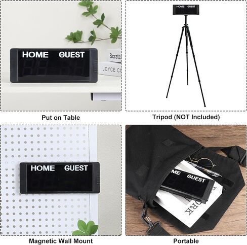 PATIKIL Digital Scoreboard Score Keeper 1.5" Portable Tabletop Electronic Scoreboard with Remote Scoreboard for Basketball Table Tennis Sports Indoor Games in Saudi Arabia